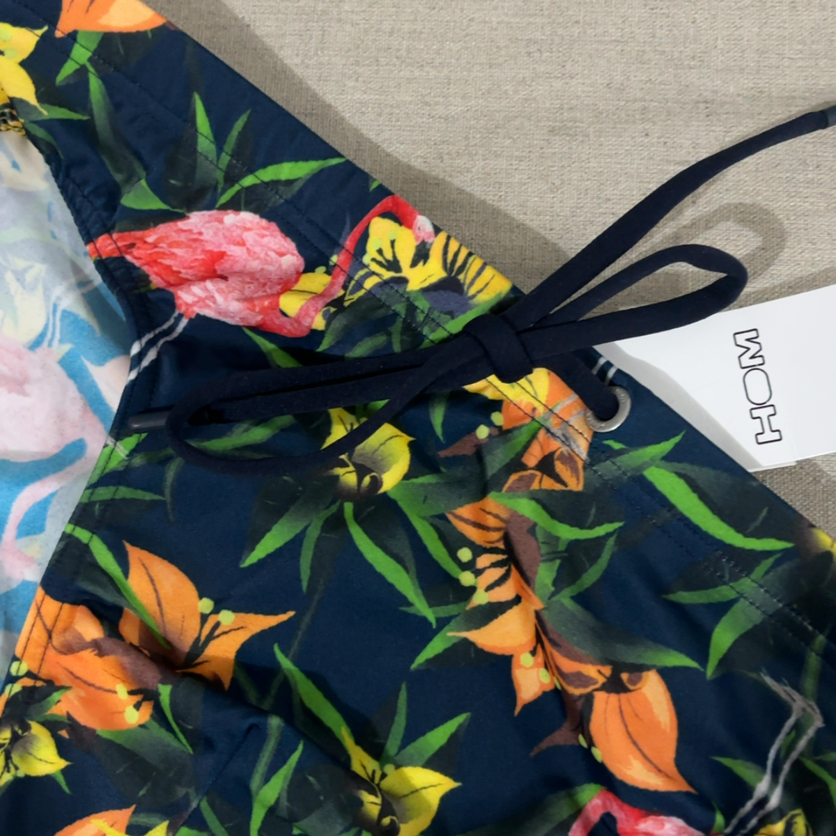 Flamingo navy print