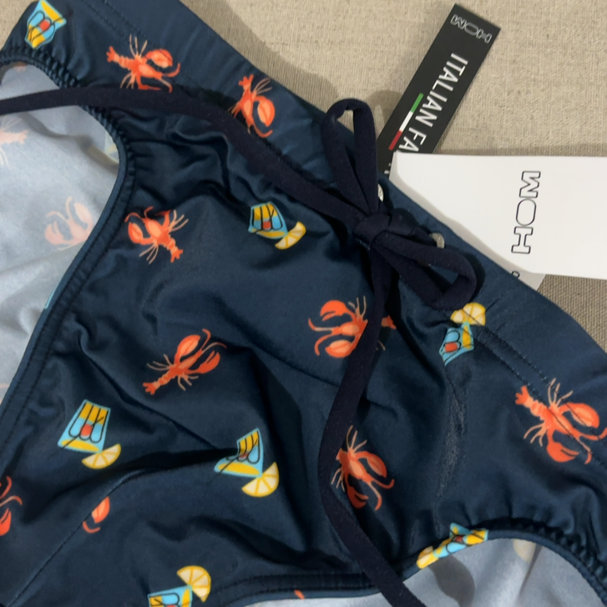 Beach club navy print