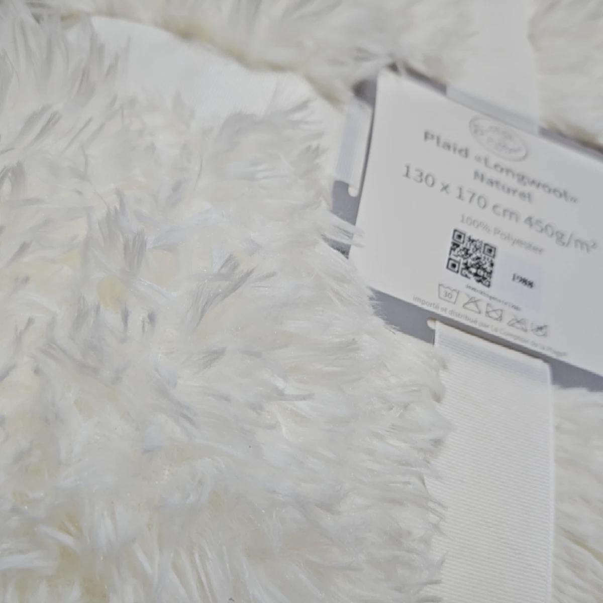 Plaid Longwool naturel