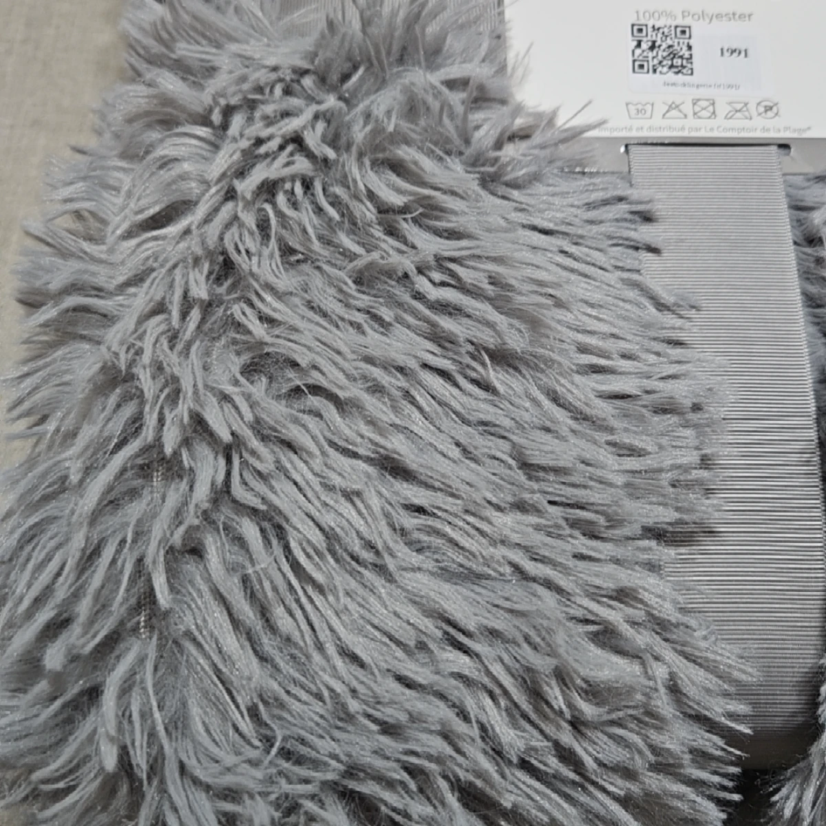 Plaid Longwool gris clair