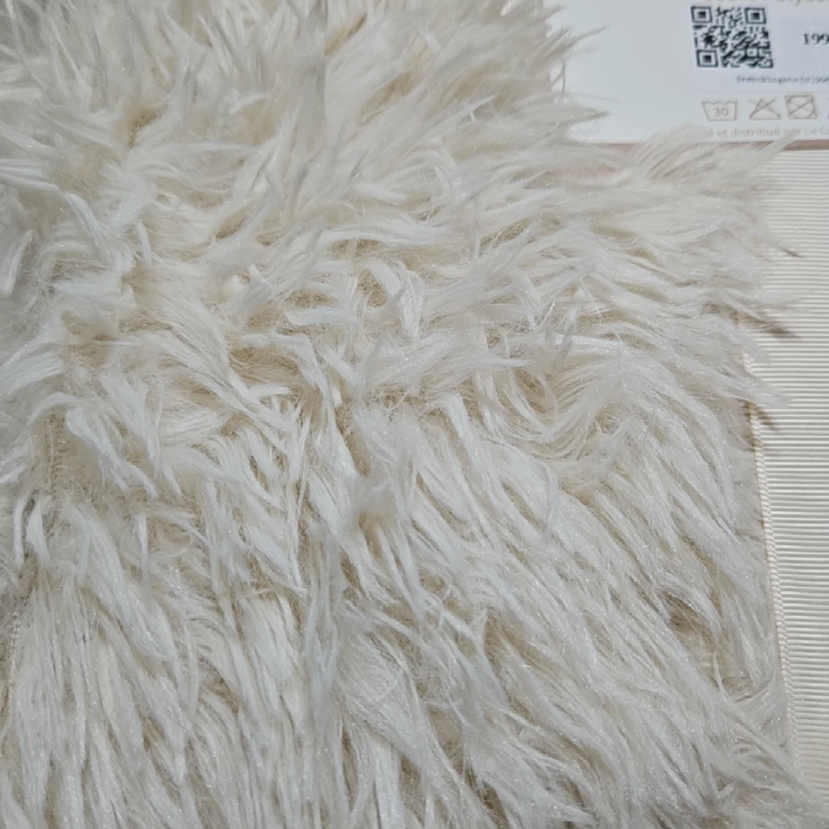 Plaid Longwool Beige clair