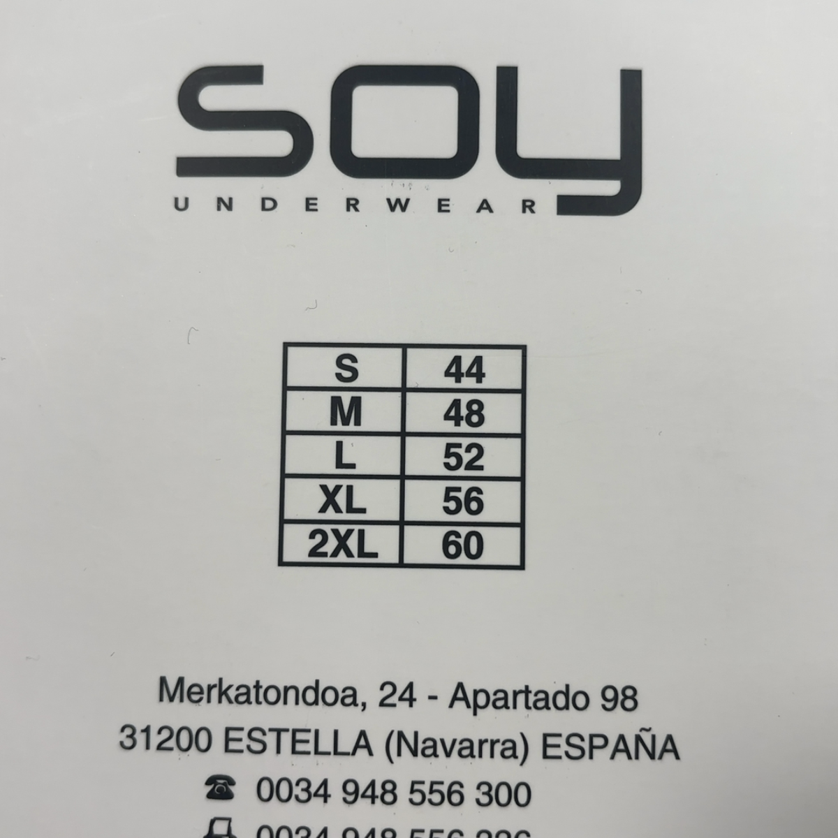 Soy underwear